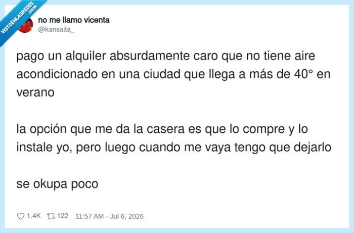 alquiler,aire acondicionado,casera,verano,40grados
