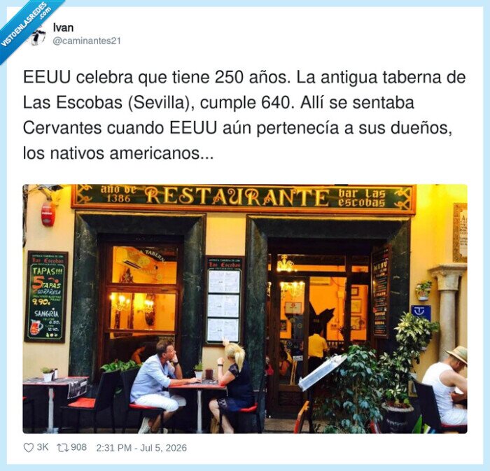 EstadosUnidos,Sevilla,taberna,aniversario,Cervantes