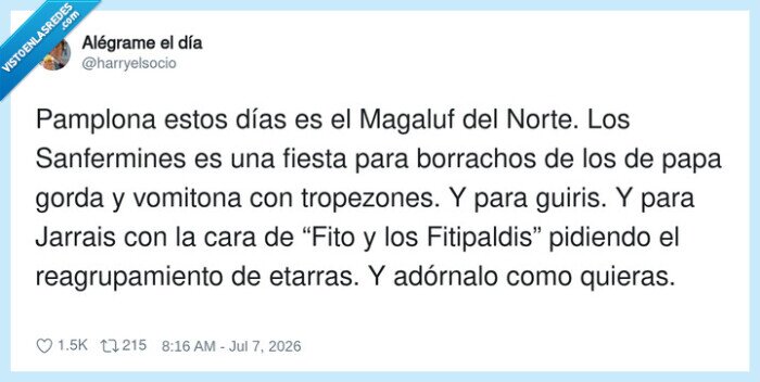 Sanfermines,Pamplona,FitoFitipaldis,etarras,reagrupamiento