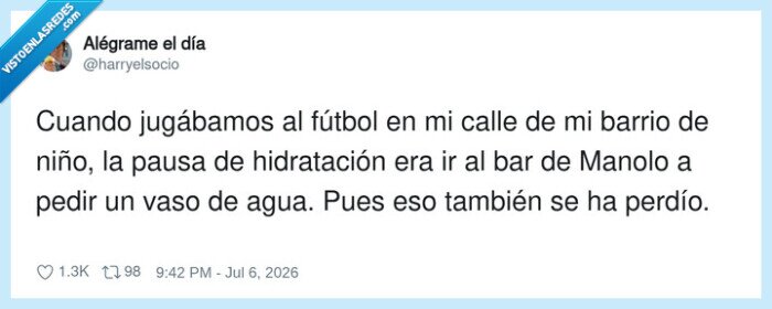 infancia,f&uacute;tbol,hidrataci&oacute;n,bar,nostalgia