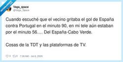 Enlace a Y yo aquí viendo el partido en diferido como un muerto de hambre, por @Vega_Space