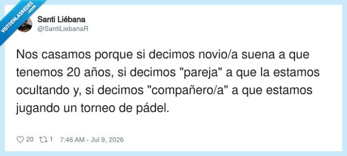 matrimonio,relaciones,lenguaje,padel,etiqueta