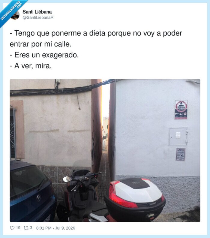 dieta,calle,exagerado,moto,pasillo