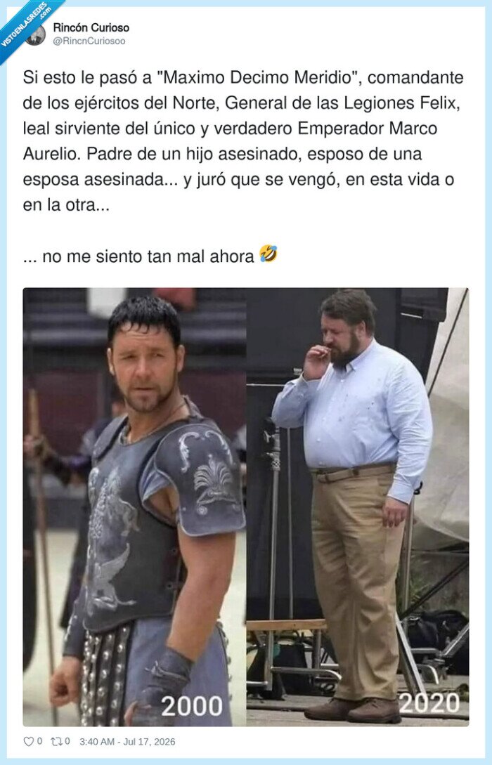 Gladiador,Evoluci&oacute;n,Actuaci&oacute;n,A&ntilde;o2000,A&ntilde;o2020