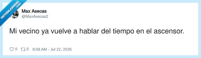 vecino,ascensor,tiempo,conversaci&oacute;n,cotidiano