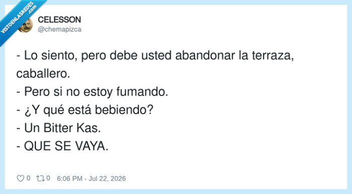 bitter,kas,terrazza,fumar,expulsi&oacute;n