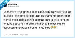Enlace a La misma crema, triple precio, y nosotras: 'uy qué lujo para mis ojitos'