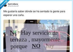 Enlace a El servicio de terraza español resumido en una frase, por @SantiLiebanaR