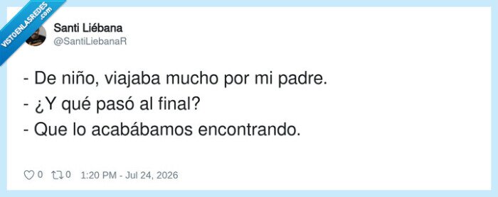 infancia,viajes,padre,familia,malentendido