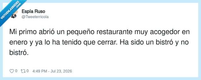 restaurante,bistr&oacute;,cierre,primo