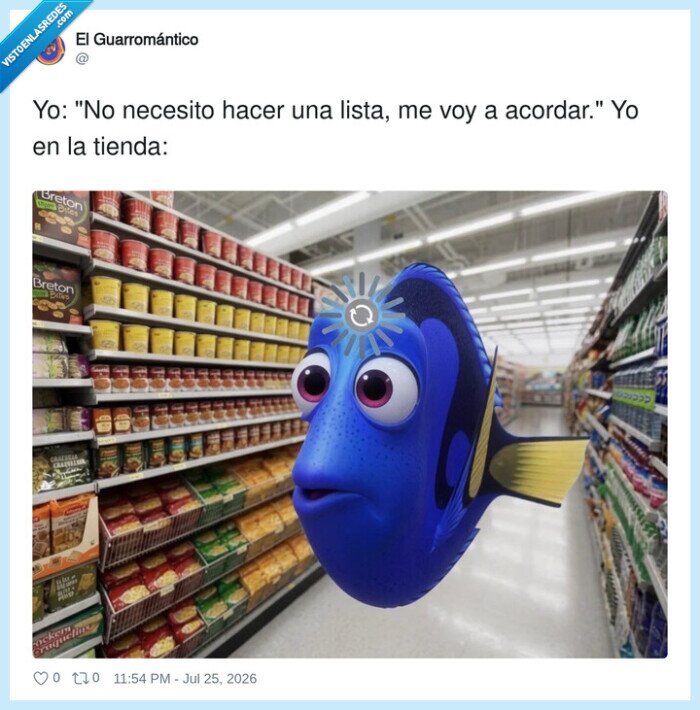 compra,supermercado,olvido,lista,Dory