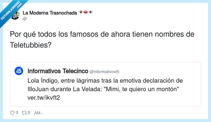 famosos,nombres,Teletubbies,Velada,l&aacute;grimas