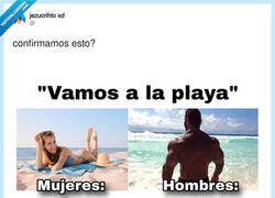 Enlace a Las mujeres: skincare. Los hombres: vivir una película de acción cada vez que ven agua