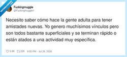 Enlace a Yo queriendo amigos de verdad pero mi agenda solo tiene espacio para Netflix y la cama, por @Fuckingmuggle1