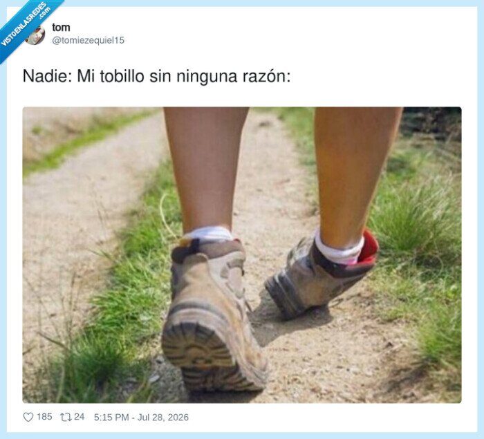 tobillo,esguince,caminar,senderismo,dolor