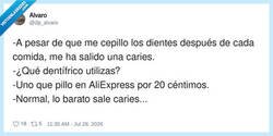 Enlace a Cuando ahorras en dentífrico pero inviertes en caries, por @2p_alvaro