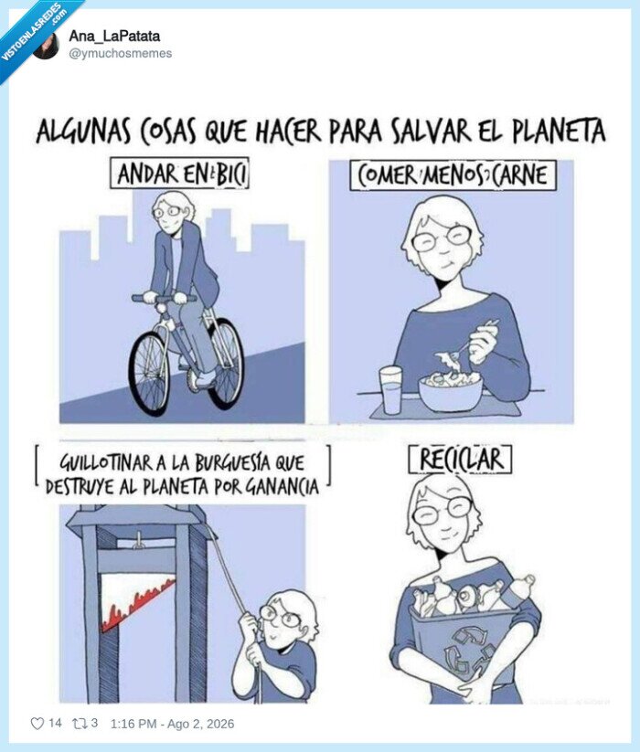 reciclaje,bicicleta,carne,burgues&iacute;a,guillotina
