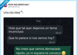 Enlace a Cuando la conversación se vuelve más rara que una cita a ciegas con tu compi de piso, por @rockywrestling