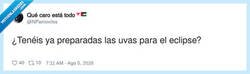 Enlace a Yo con las uvas del eclipse: una por cada drama que me estoy inventando, por @NPamoviles