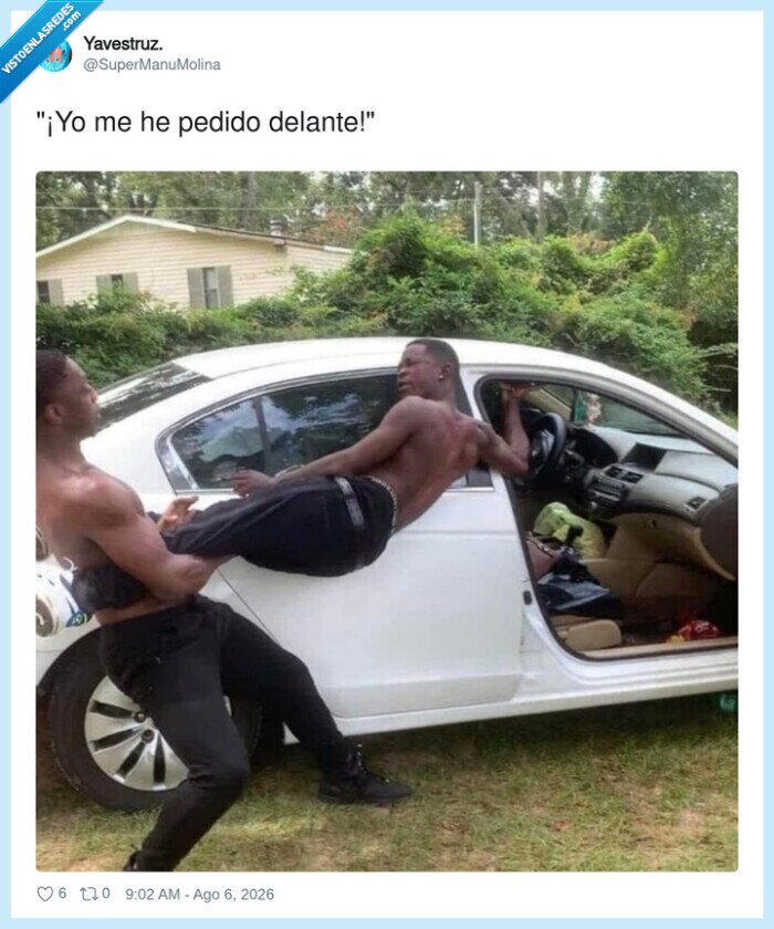 coche,asiento,pelea,turno,amigos