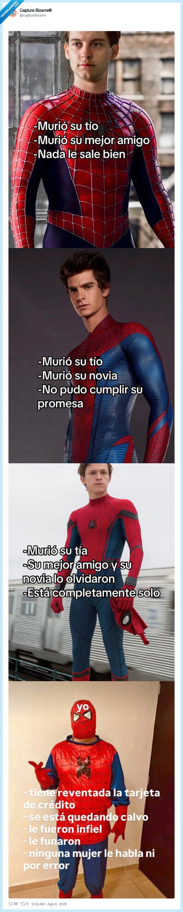 spiderman,comparacion,tragedia,adultez,soledad