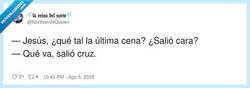 Enlace a La última cena, por @NorthernNQueen