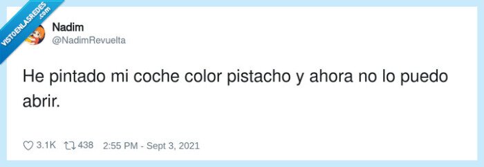 coche,pistacho,abrir,pintura,problema