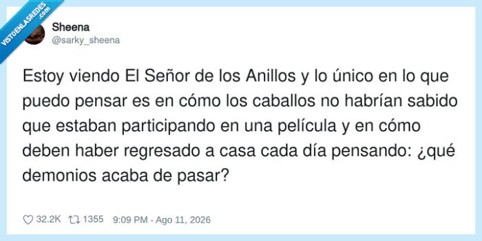 Se&ntilde;orAnillos,caballos,pel&iacute;cula,pensamiento,misterio