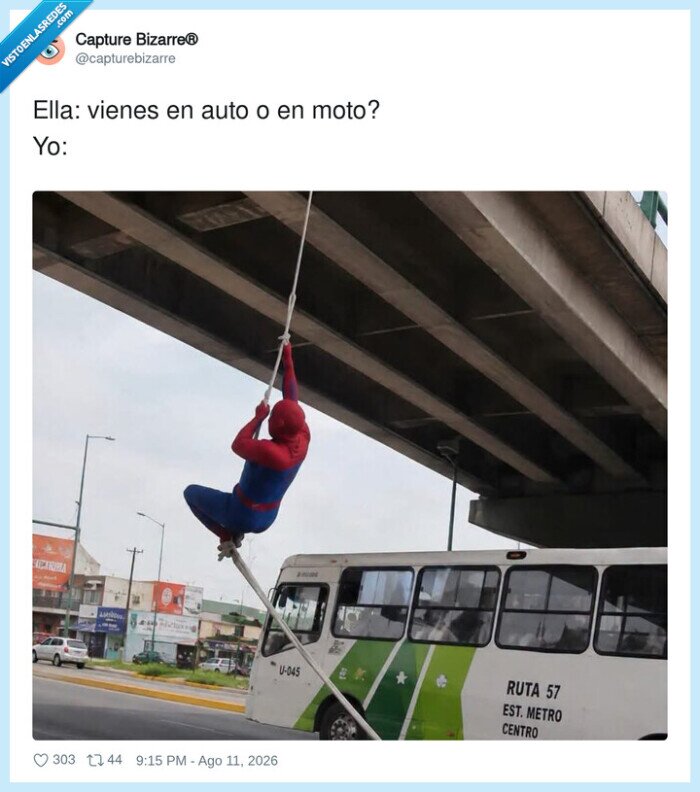 spiderman,autob&uacute;s,tr&aacute;fico,llegada,transporte