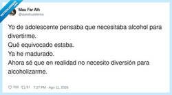 Enlace a La madurez es darse cuenta de que el alcohol no era el problema, era la solución, por @avestruzeterea