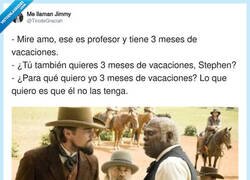 Enlace a No quiero sus vacaciones, quiero que él sufra en clase, por @TirodeGraciah