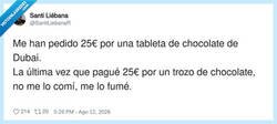 Enlace a Vaya timo, que me vuelvo chocolatero de barrio, por @SantiLiebanaR