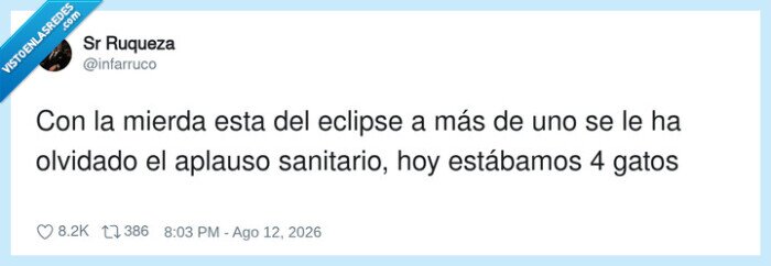 eclipse,aplausosanitario,gatos,olvido,covid19