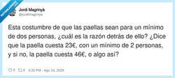 Enlace a Hay que hablar del robo que son las paellas, por @jordimagrinya
