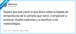 Enlace a Si me dicen que va a hacer sol y llueve, directamente me uno a la secta, por @martacava
