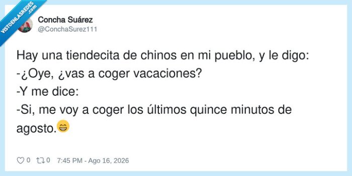 tiendecita,chinos,vacaciones,agosto,broma