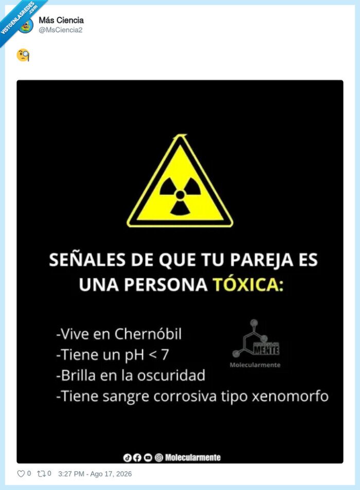 t&oacute;xico,Chern&oacute;bil,pH,brillo,sangre