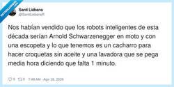 Enlace a Nos timaron con la publicidad, tío. Ni Arnold ni nada, solo un cacharro que se queja más que mi abuela