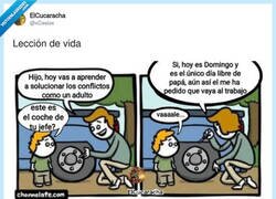 Enlace a Papá: enseña a tu hijo a ser adulto. También papá cinco minutos después:, por @xCesiox