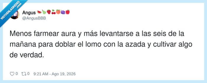 1751026 - Menos farmear aura y más levantarse a las seis para ser un puto fracaso como todo el mundo, por @AngusBBB