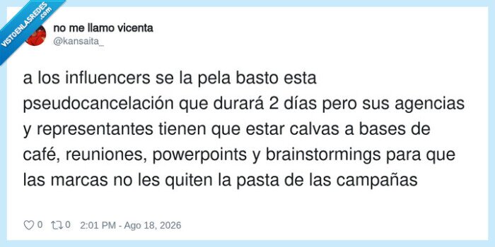 influencers,pseudocancelaci&oacute;n,agencias,campa&ntilde;as,marcas