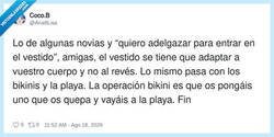 Enlace a La operación bikini y la operación boda, por @Ana9Lisa