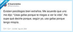 Enlace a Los psicólogos solo quieren crearte más traumas, por @Guarromantico_