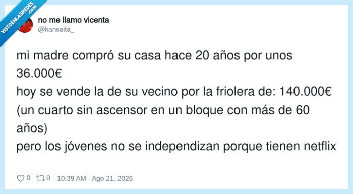 vivienda,precios,j&oacute;venes,netflix,independencia