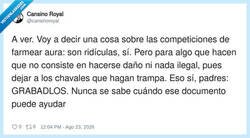 Enlace a Tú déjale farmear aura, pero graba por si acaso, por @cansinoroyal