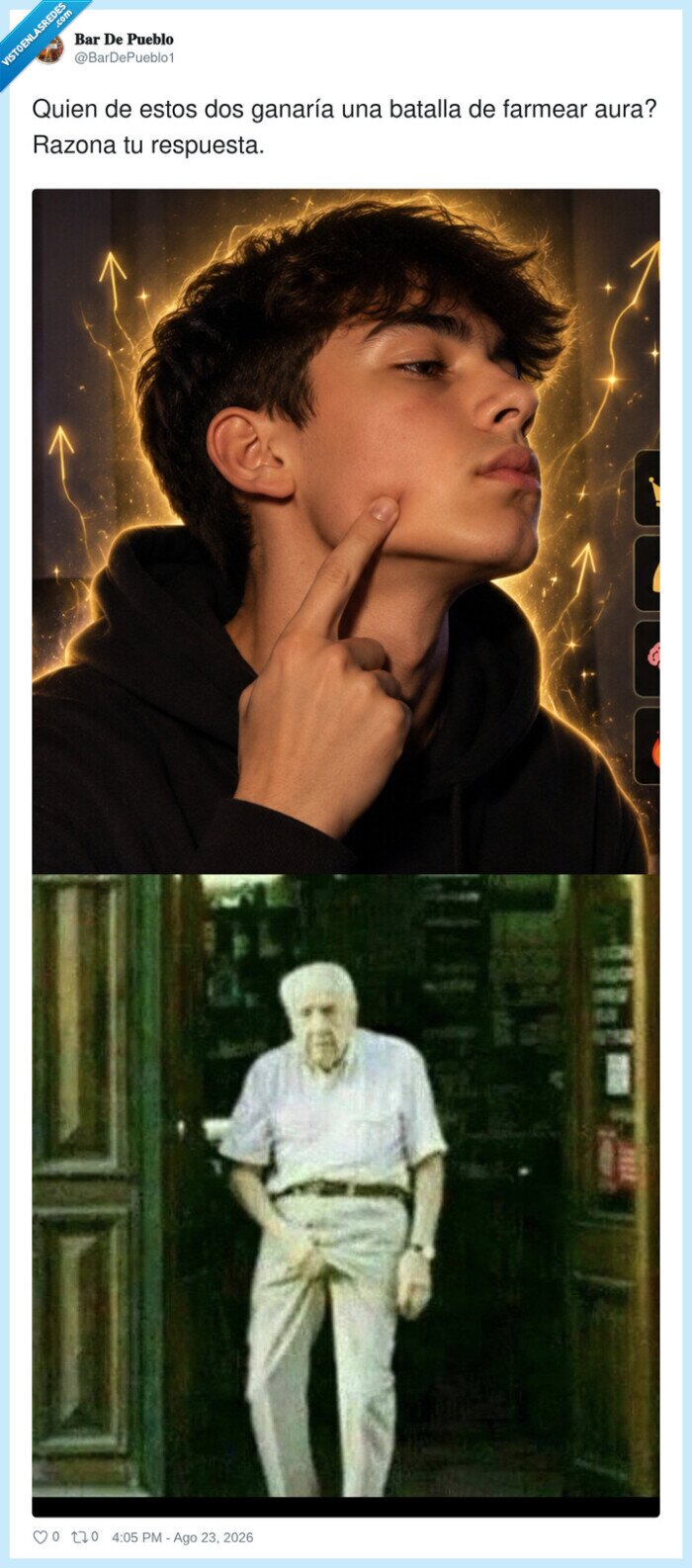 aura,comparaci&oacute;n,postureo,abuelo,mirada