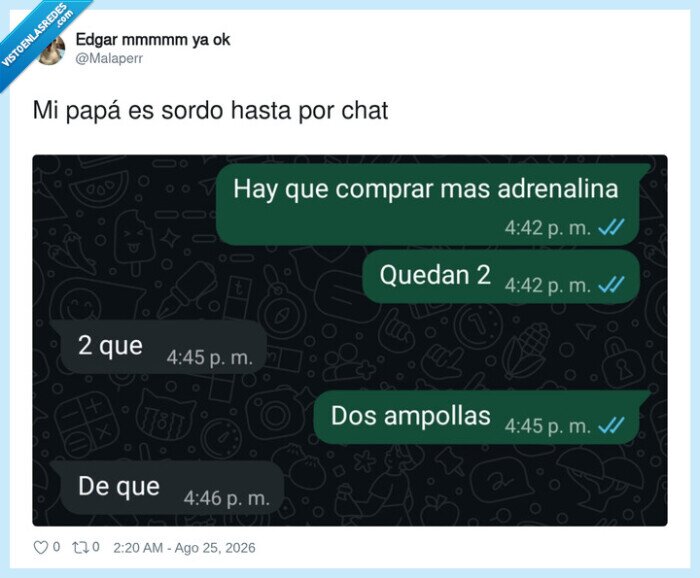 chat,familia,malentendido,adrenalina,ampolIas