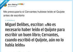 Enlace a Cervantes escribiendo el Quijote sin haber leído el Quijote: el gigachad de la literatura española, por @LolaOMolly