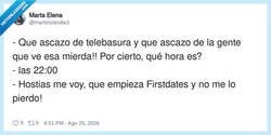 Enlace a Odio la telebasura… First Dates es cultura, por @martiriolandia3