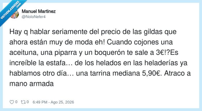 gilda,precio,estafa,helados,atraco